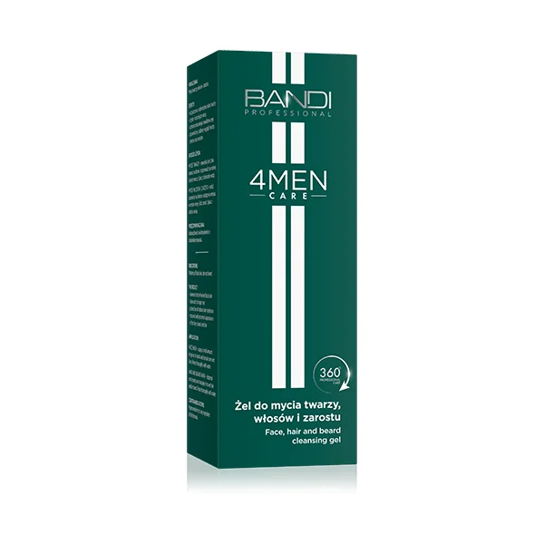 BANDI 4Men Care żel do mycia twarzy, włosów i zarostu, 150 ml