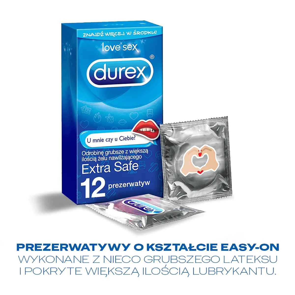 Durex Extra Safe Emoji, prezerwatywy, 12 sztuk 