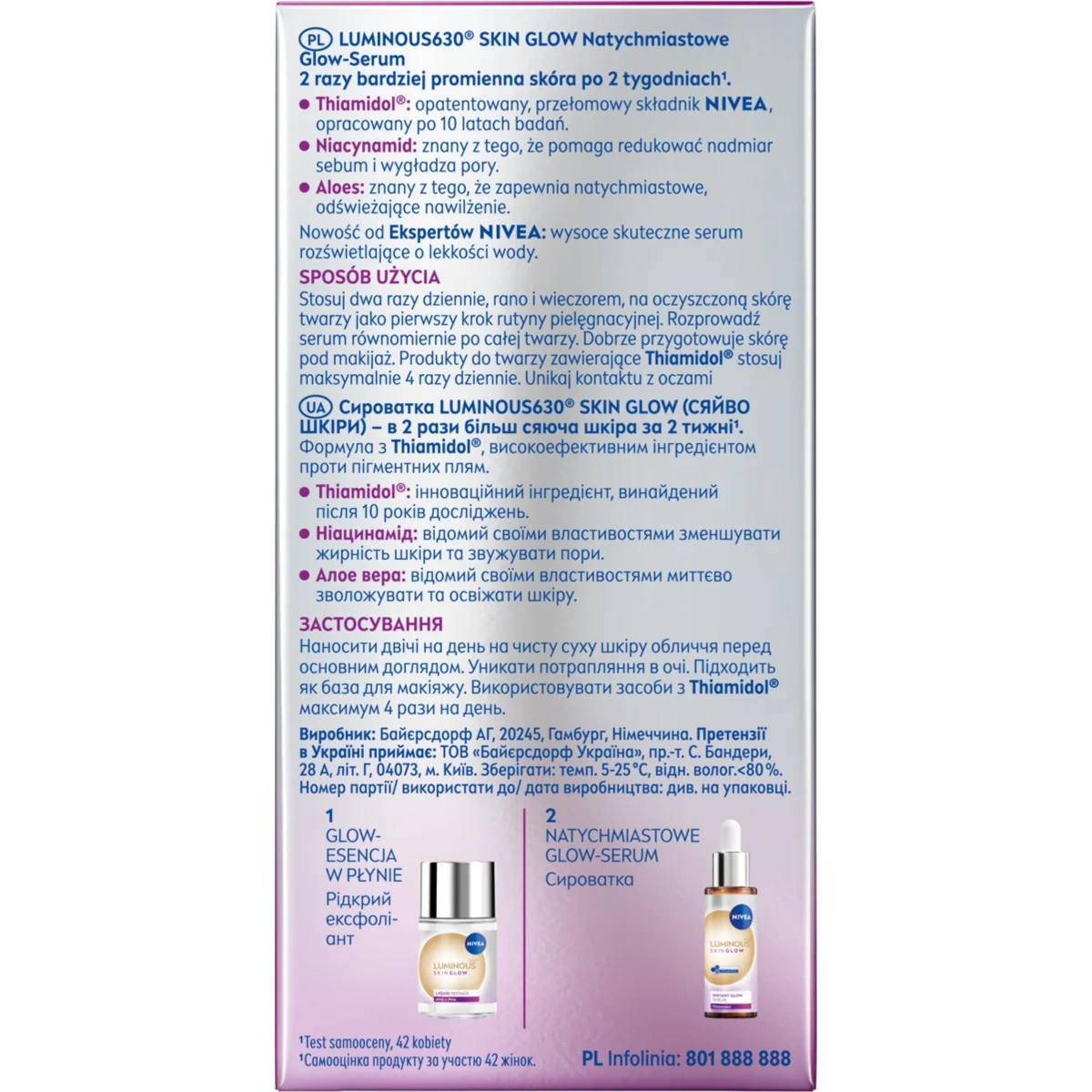Nivea Luminous630 Skin Glow natychmiastowe glow-serum, 15 ml