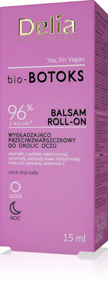 Delia bio-BOTOKS roll-on do okolic oczu wygładzająco-przeciwzmarszczkowy, 15 ml
