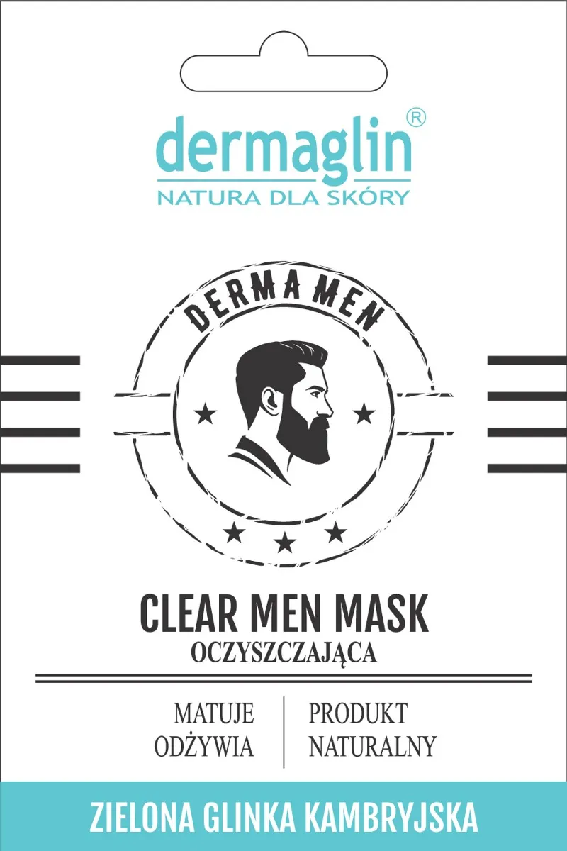 Dermaglin Derma Men Clear Men Mask oczyszczająca maseczka do twarzy dla mężczyzn, 20 g
