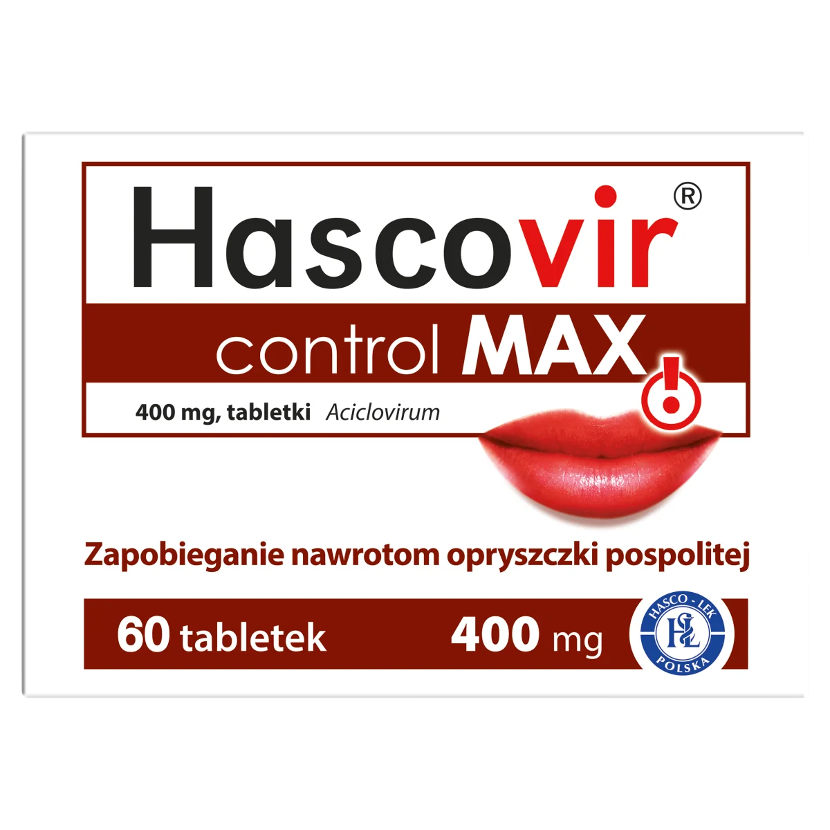 Hascovir Control MAX 400 mg 60 tabletek