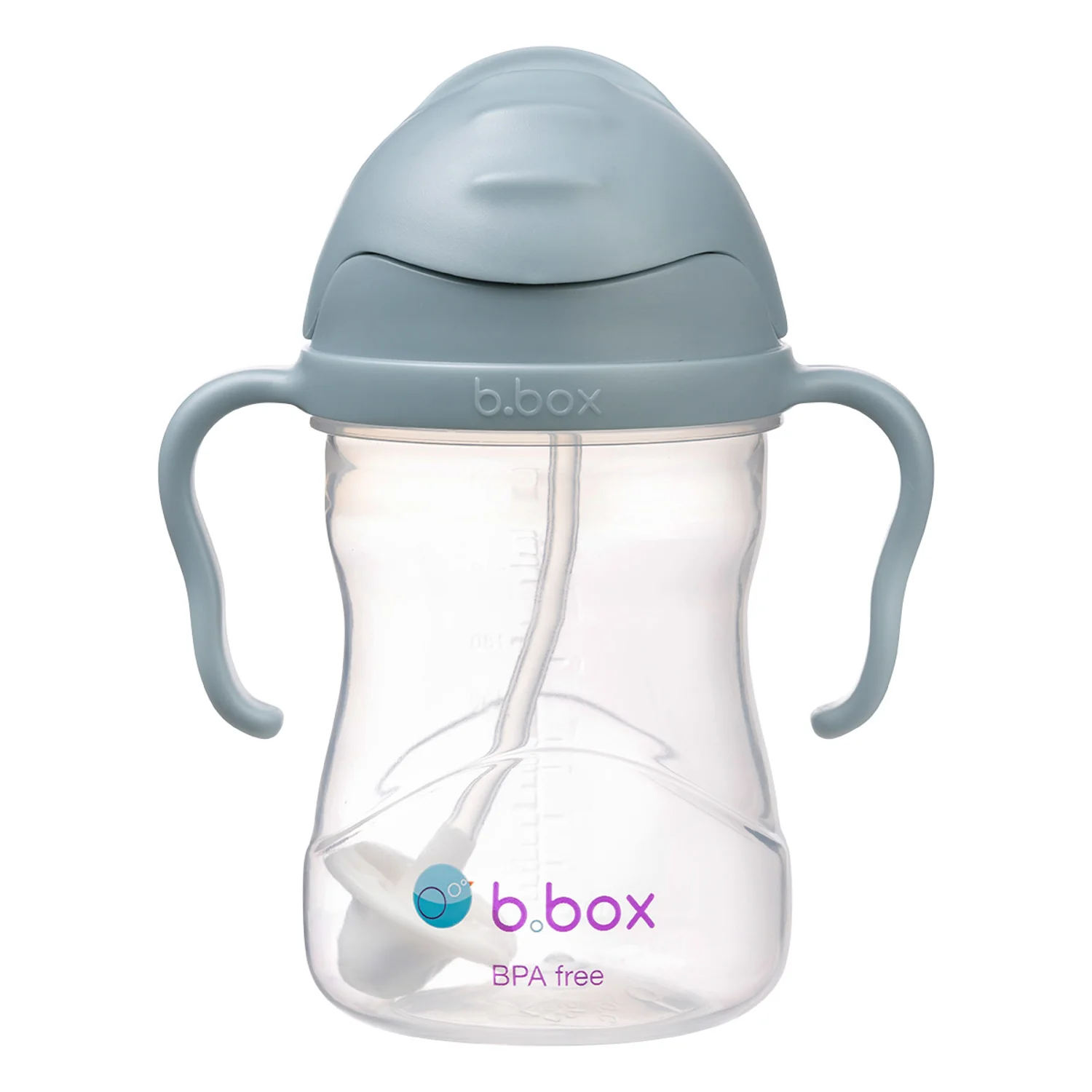 B.box bidon ze słomką błękitny, 240 ml