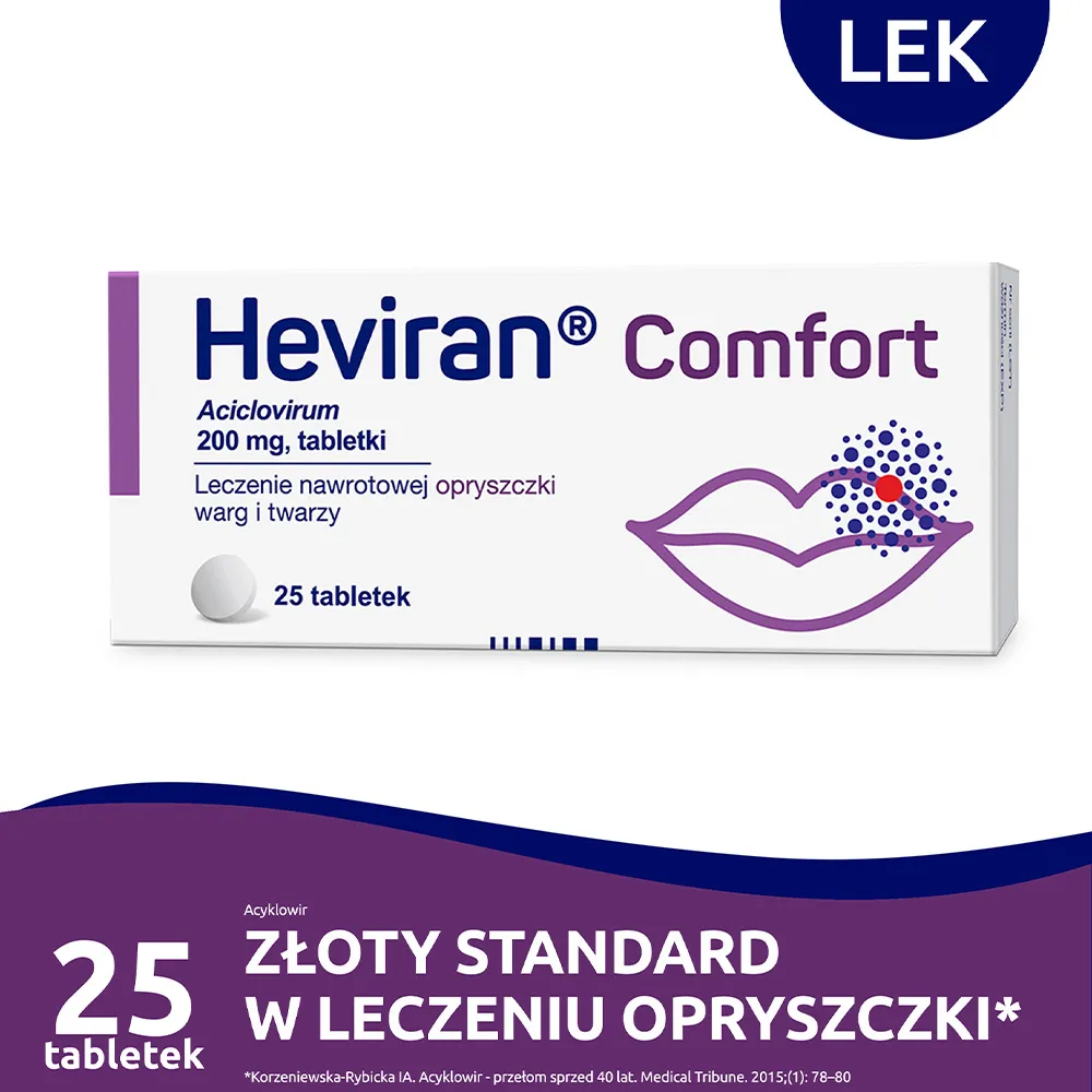 Heviran Comfort, 200 mg, 25 tabletek 