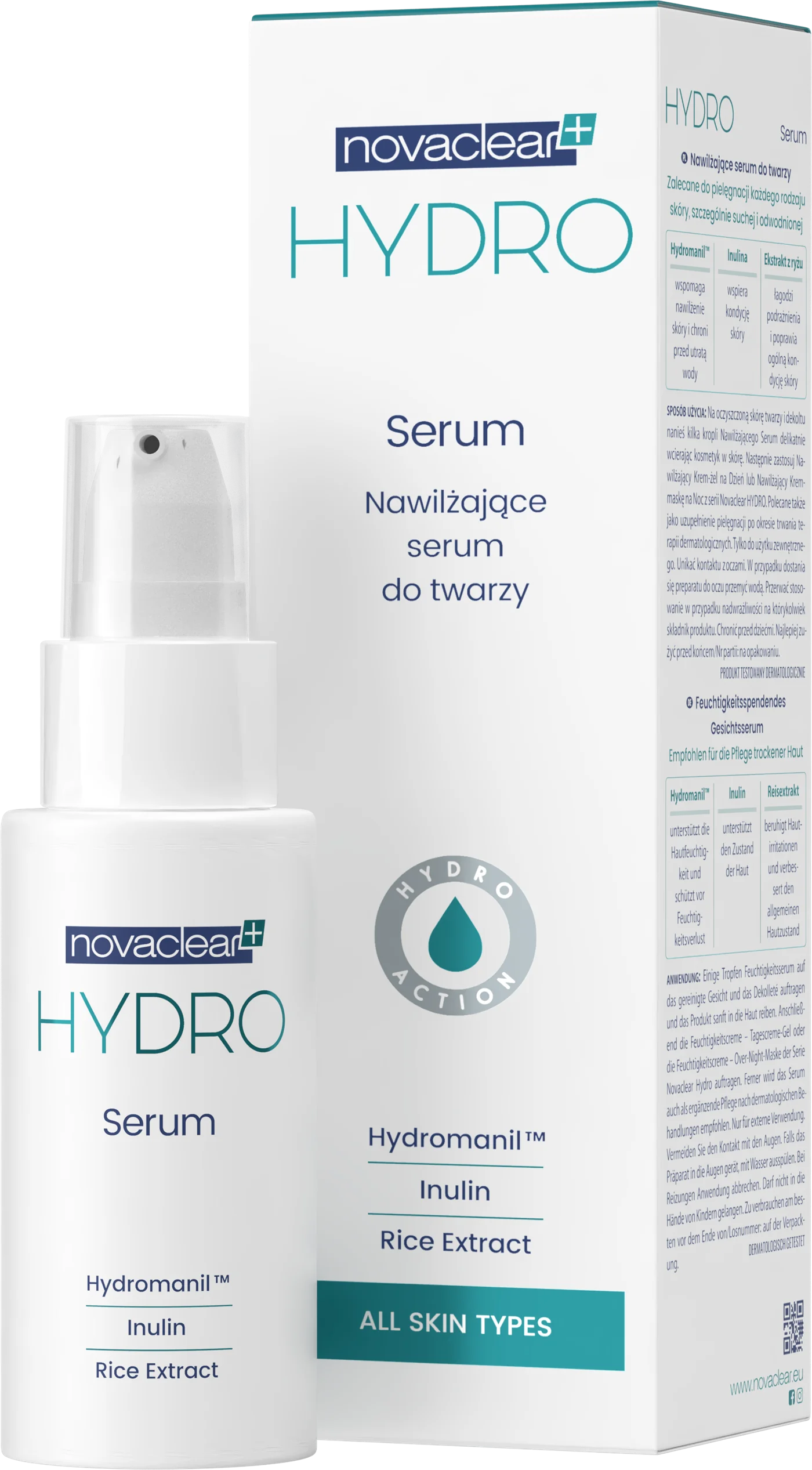 Novaclear Hydro nawilżające serum do twarzy, 30 ml