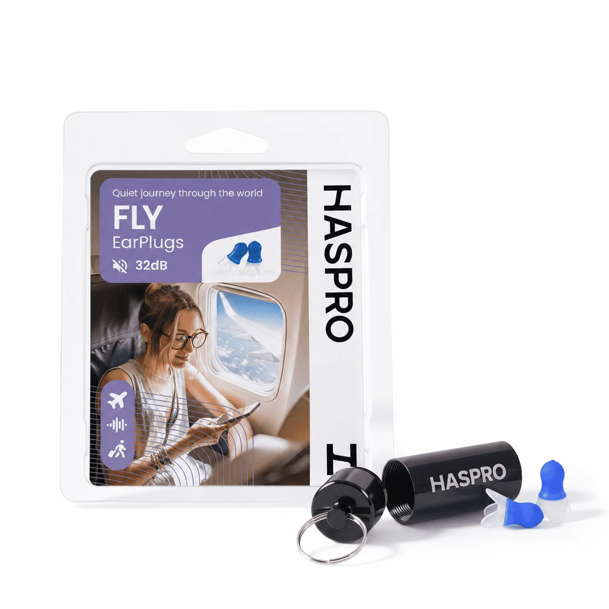 Haspro Fly Universal zatyczki do uszu, 1 para