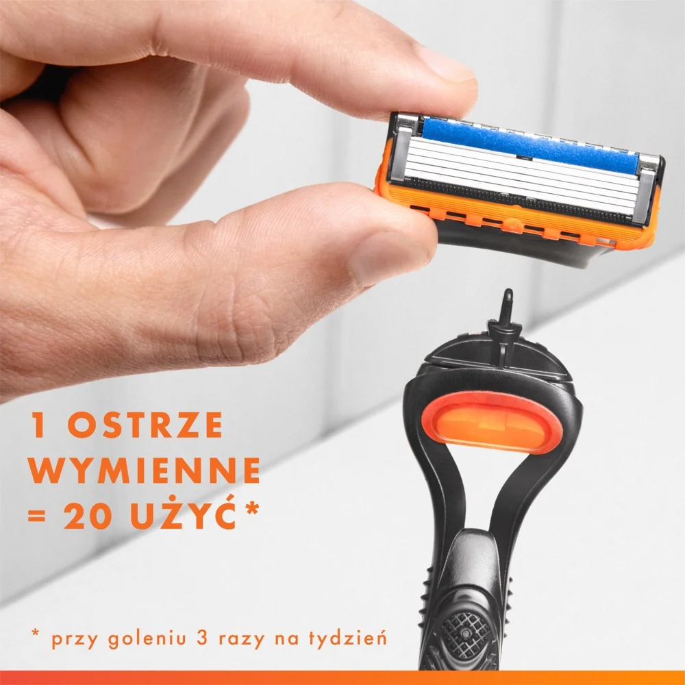 Gillette Fusion5 Zestaw męska maszynka do golenia z 5 ostrzami + 1 wkład wymienny + żel do golenia, 200 ml