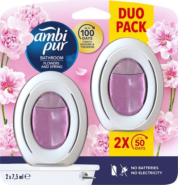 Ambi Pur Flower & Spring odświeżacz powietrza do łazienki, 15 ml