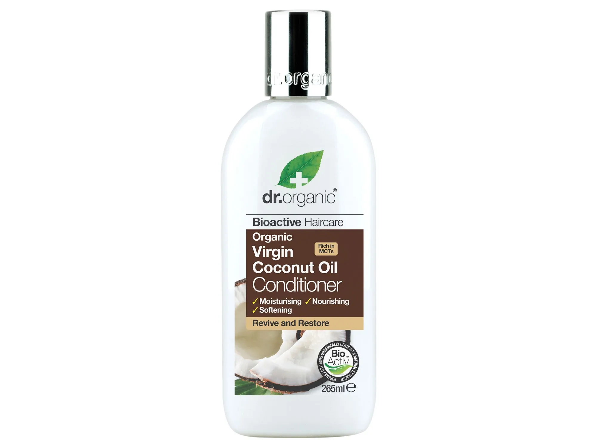 Dr.Organic Bioactive Haircare, odżywka do włosów z olejem kokosowym, 265 ml