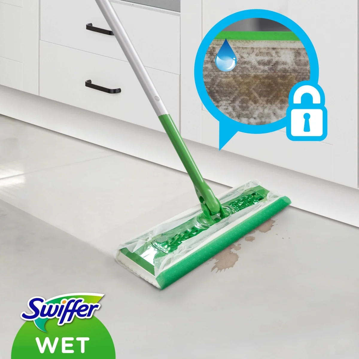 Swiffer Citrus Fresh mokre chusteczki, wkłady do mopa, 40 sztuk