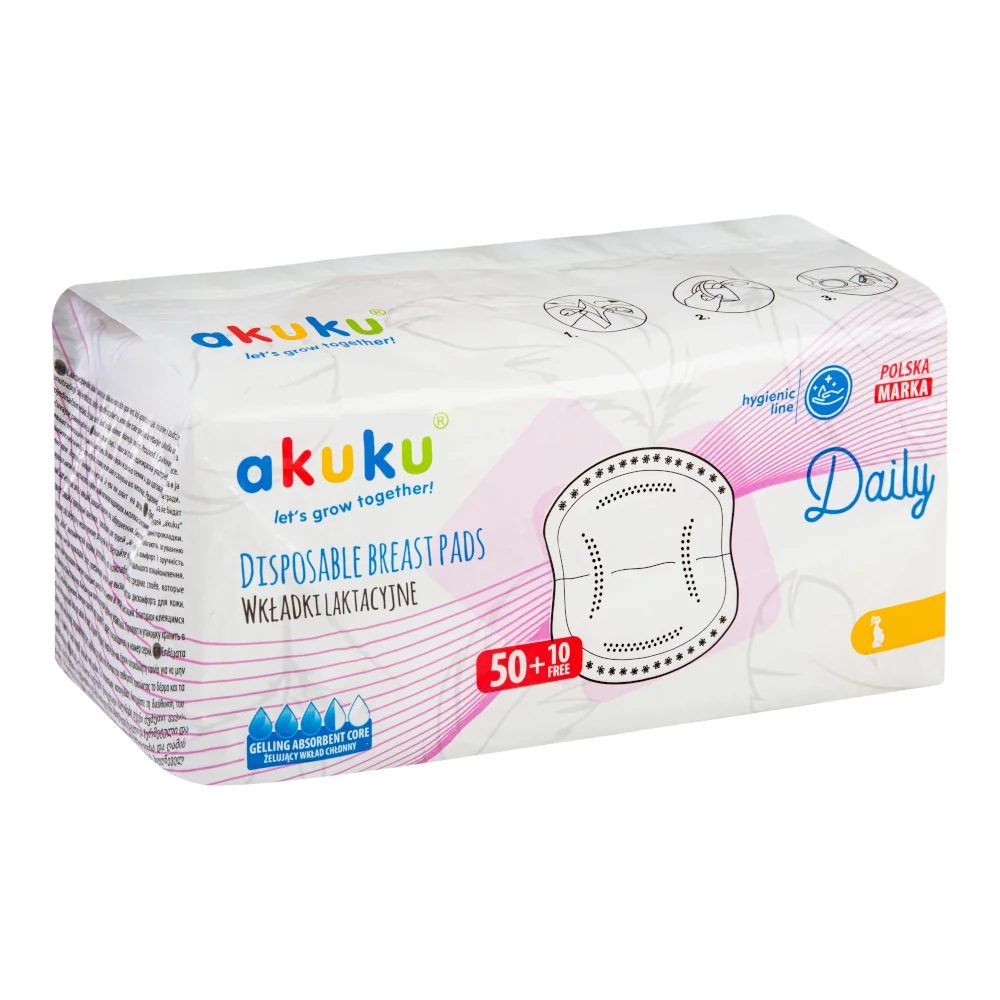 Akuku wkładki laktacyjne, 60 szt.