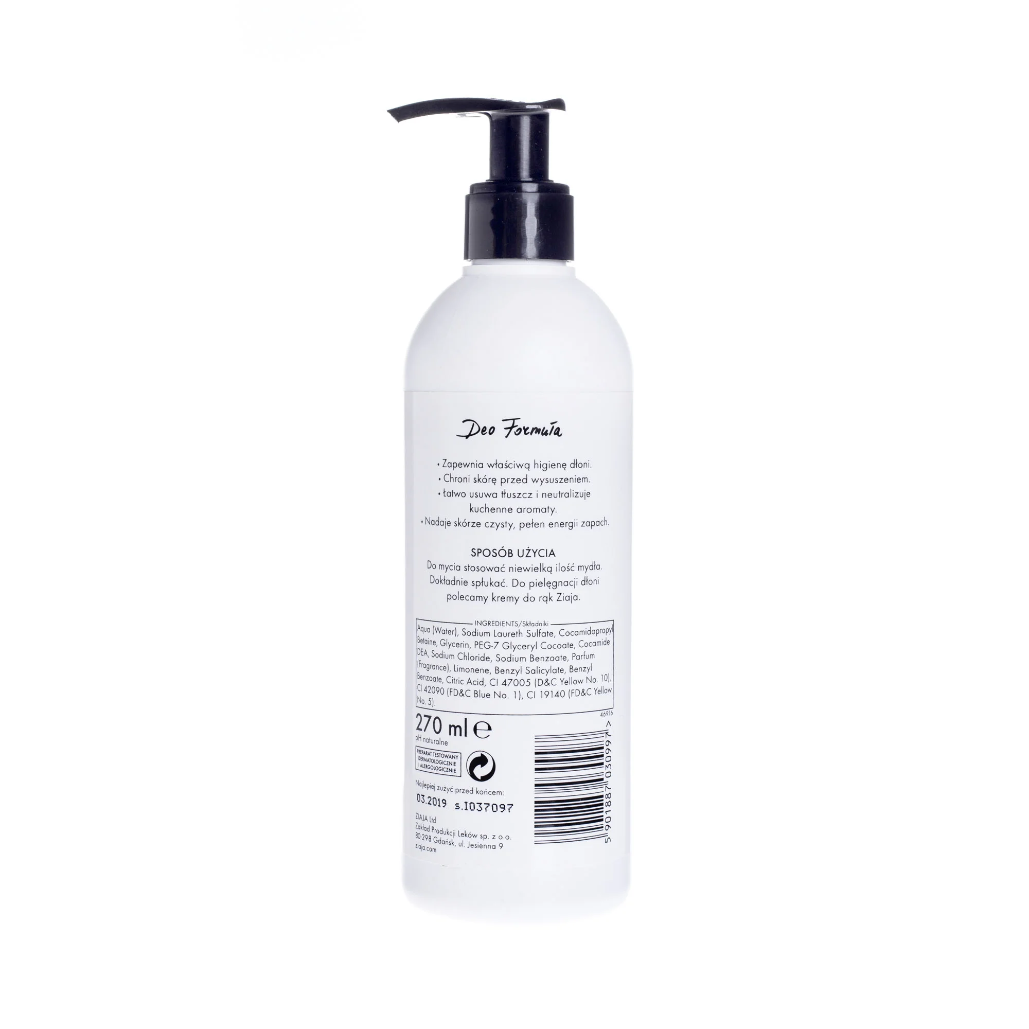 Ziaja Grapefruit z zieloną miętą mydło do rąk w żelu, 270 ml