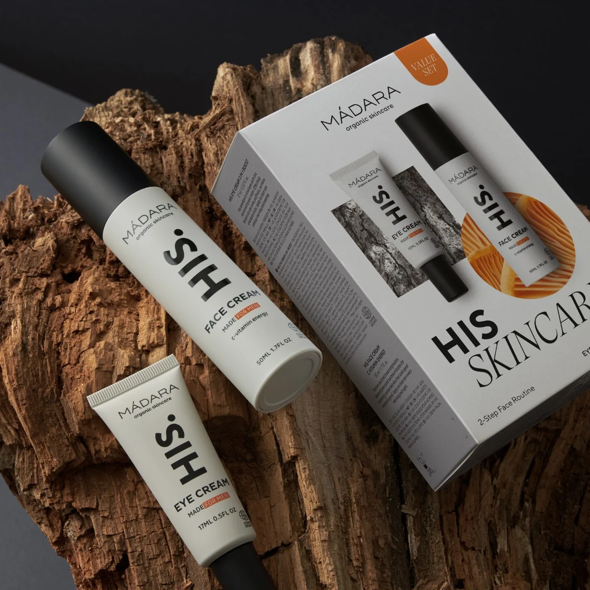 Madara HIS krem do twarzy, 50 ml + krem pod oczy, 17 ml