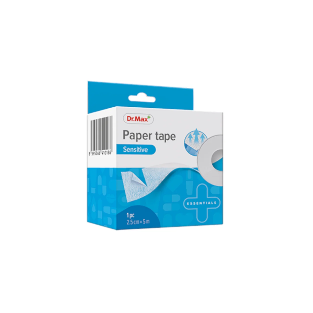 Paper Tape Sensitive Dr. Max, plaster papierowy w rolce 2,5 cm x 5 m, 1 sztuka