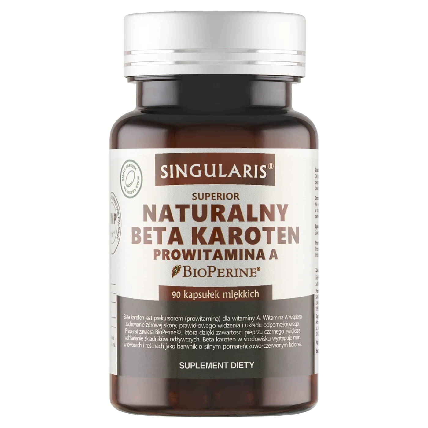 Singularis Naturalny Beta karoten prowitamina A 90 kapsułek
