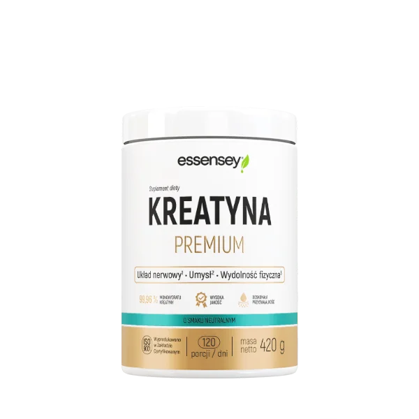 Essensey Kreatyna Premium o smaku neutralnym, proszek, 420 g