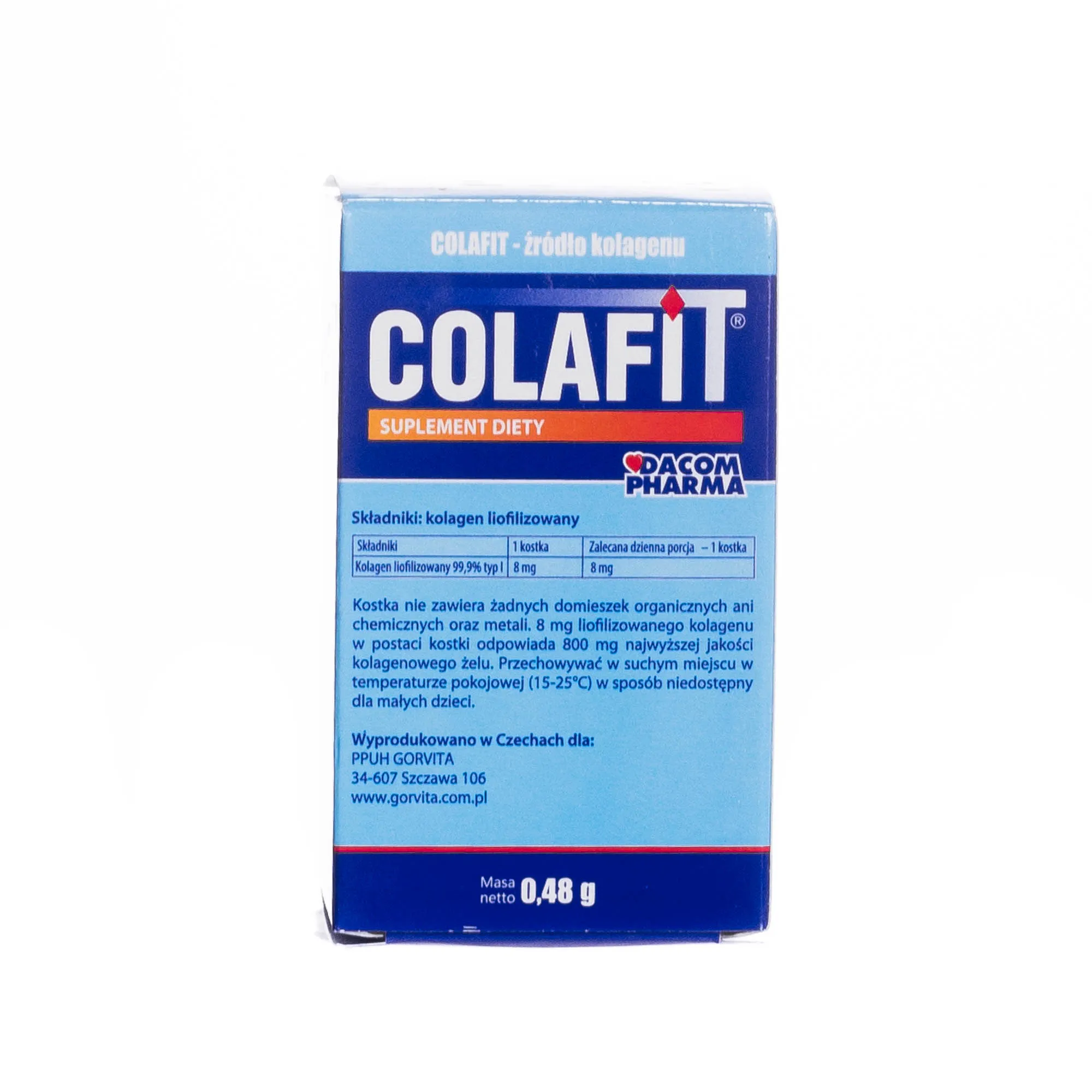Colafit, 8 mg, suplement diety, 60 kostek 