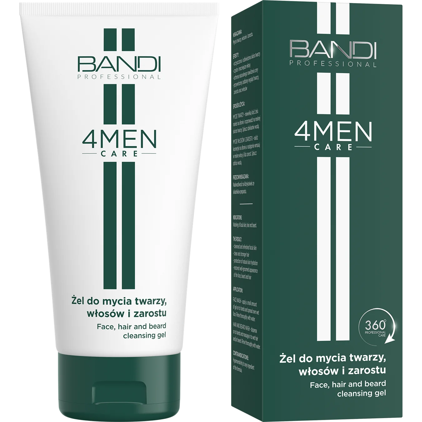 BANDI 4Men Care żel do mycia twarzy, włosów i zarostu, 150 ml