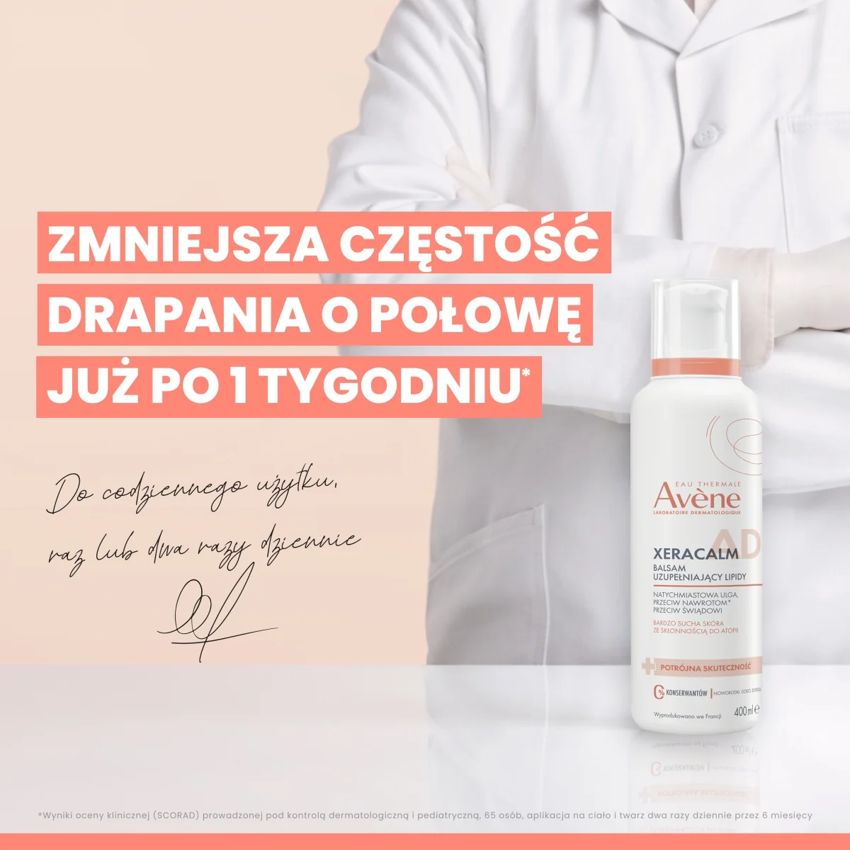 Avène XeraCalm A.D balsam uzupełniający lipidy, 400 ml