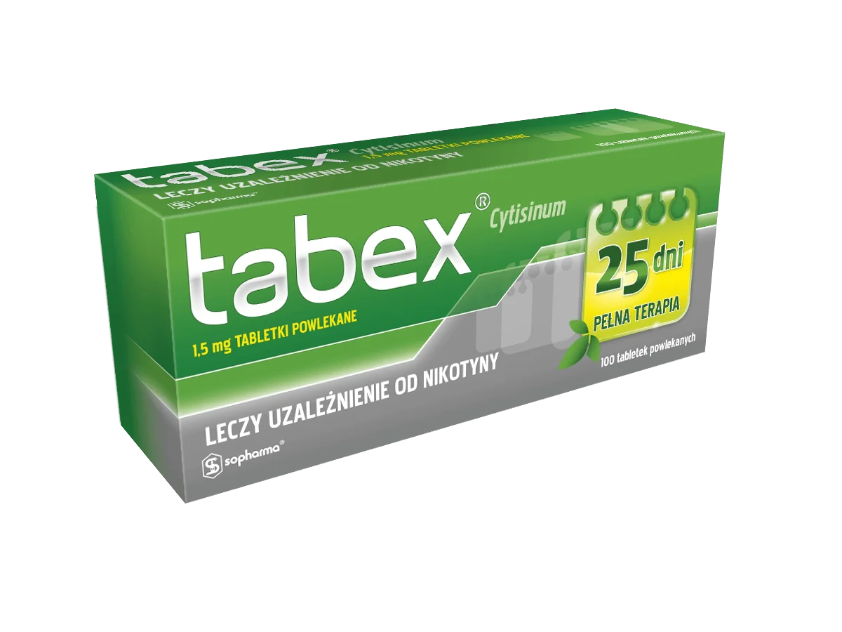 Tabex 1,5 mg 100 tabletek powlekanych