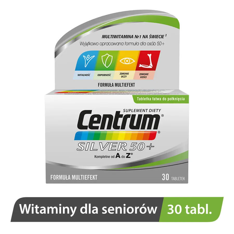 Centrum Silver 50+, suplement diety, 30 tabletek 