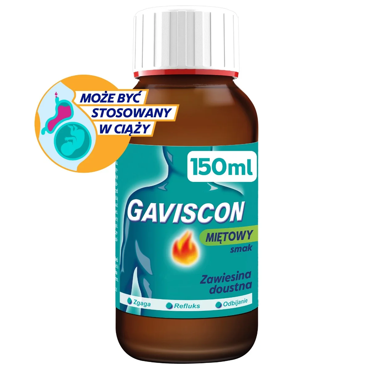 Gaviscon zawiesina doustna o smaku mięty, 150 ml
