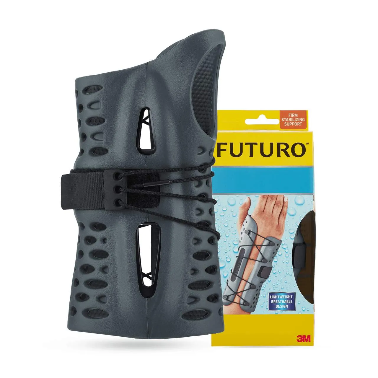 Futuro, wodoodporny stabilizator nadgarstka, lewa ręka, rozmiar S/M, szary, 1 sztuka
