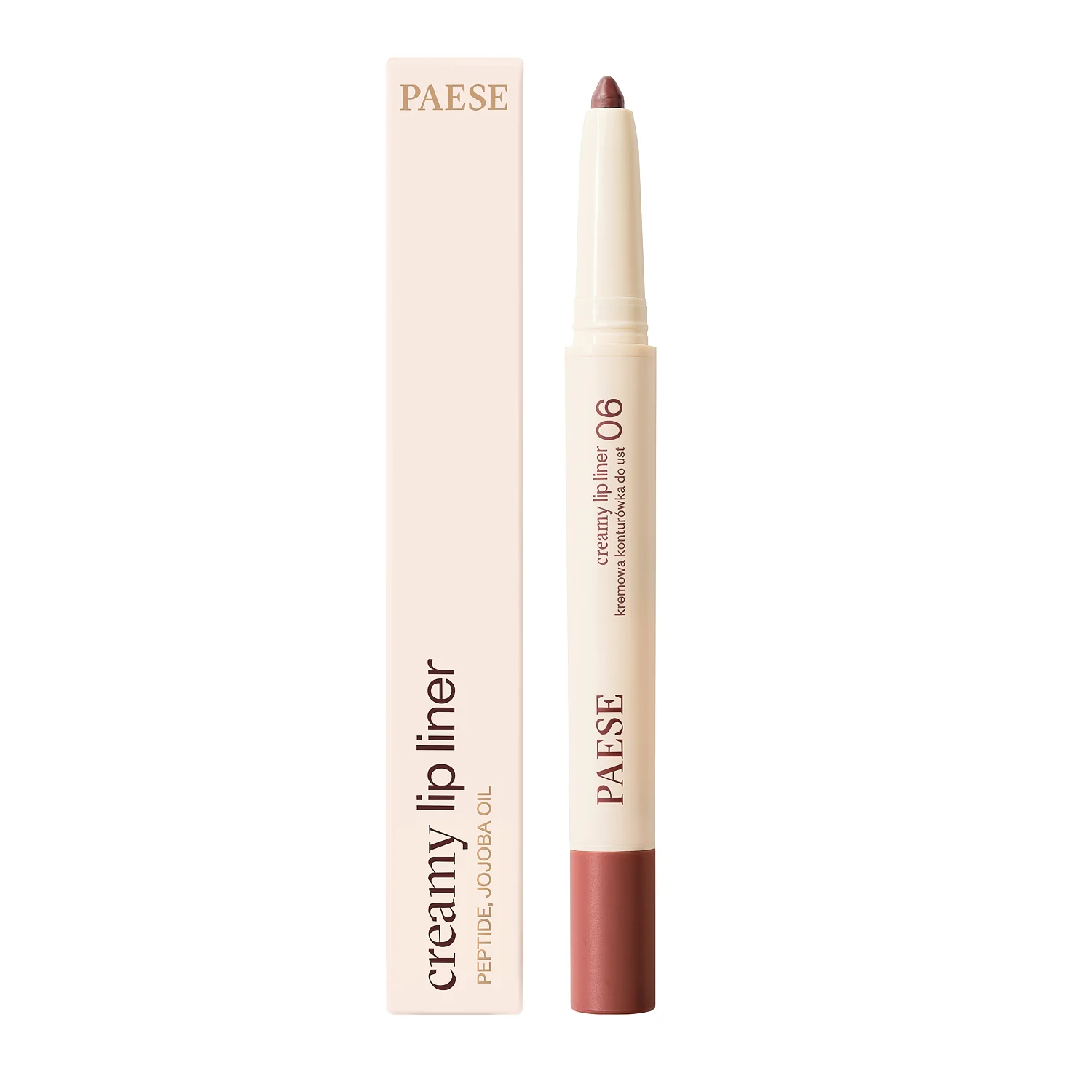 Paese Creamy Lip Liner kremowa konturówka do ust 06 Crown Brown, 0,6 g