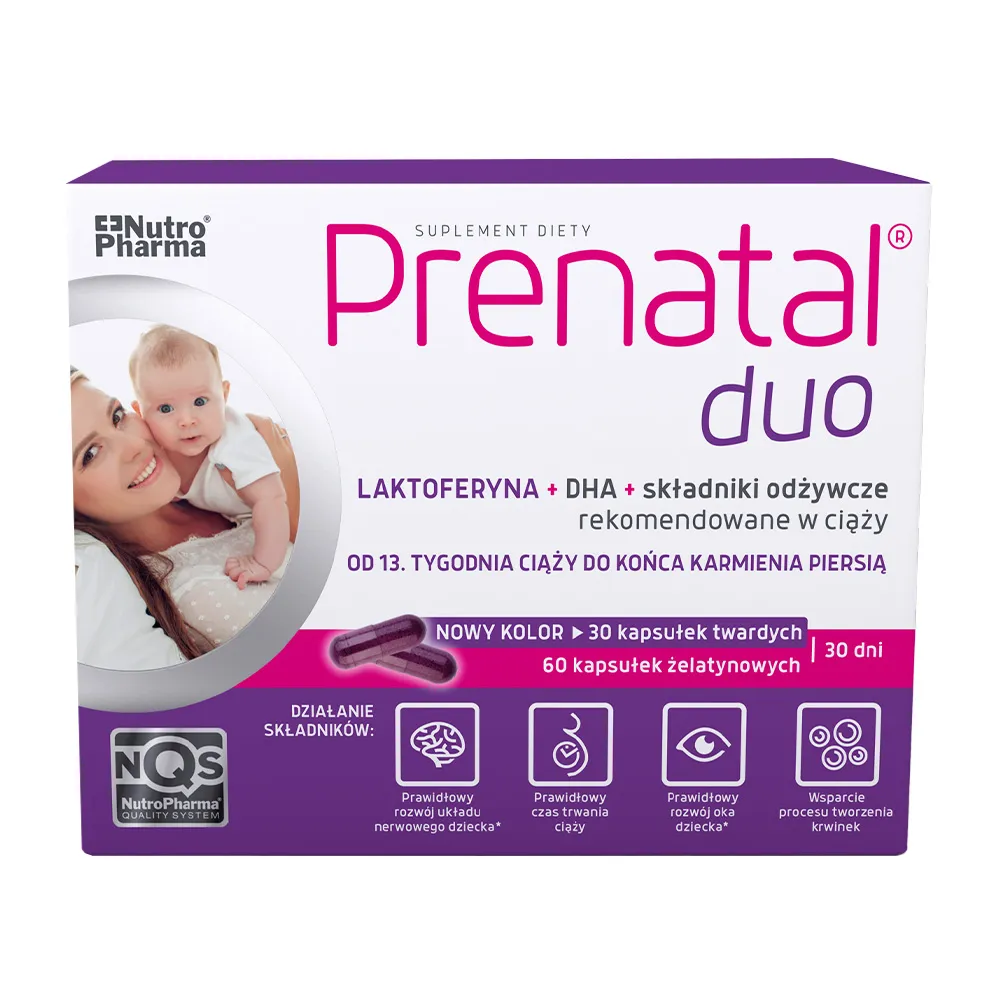 Prenatal Duo, 60 kapsułek żelowych + 30 tabletek 