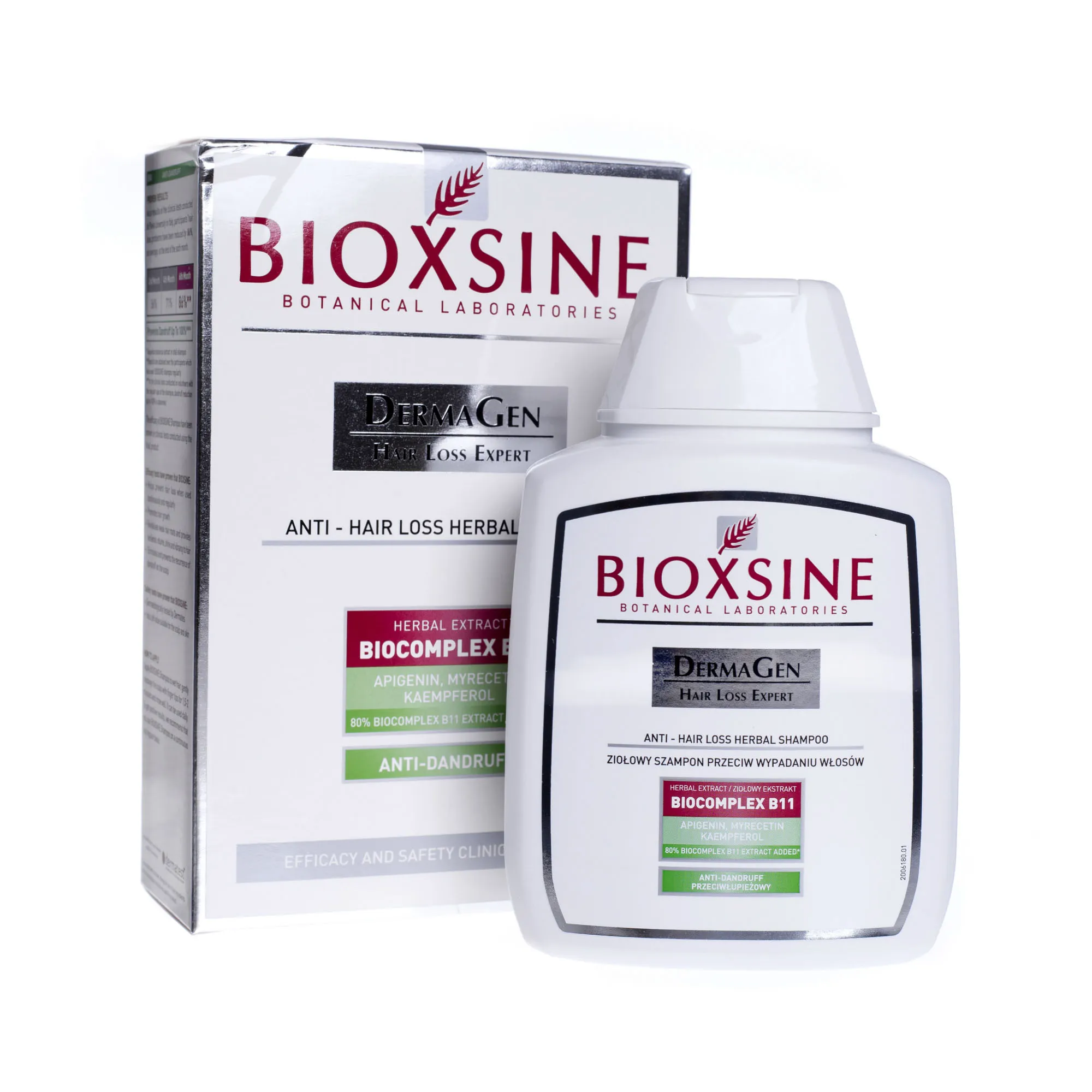 Bioxsine szampon p/wypadaniu włosów, przeciwłupieżowy  wł.suche/norm., 300 ml