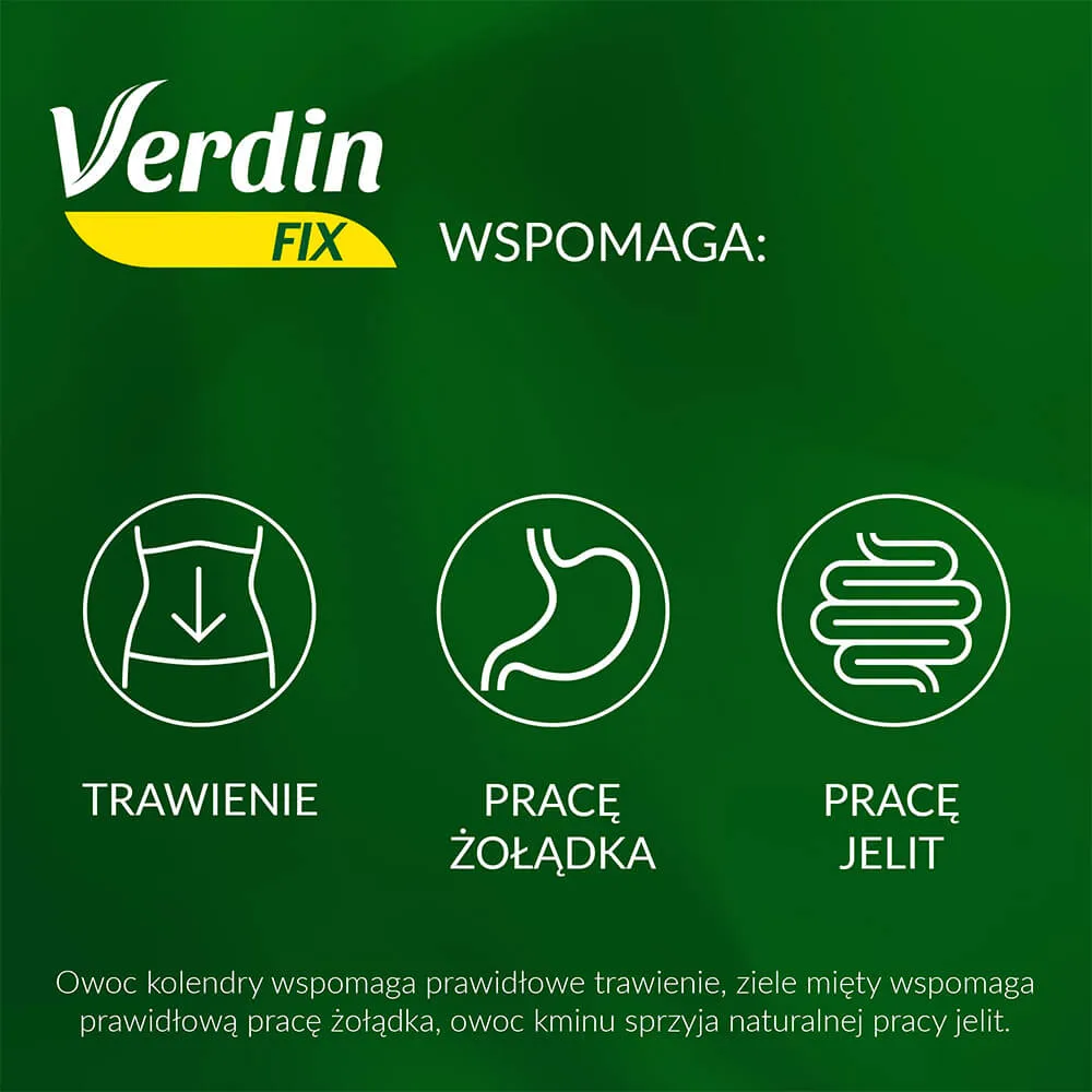 Verdin Fix z zieloną herbatą, suplement diety, 20 saszetek 