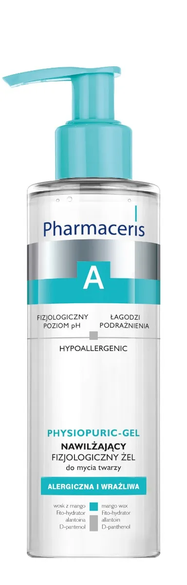 Pharmaceris A Physiopuric-gel, nawilżający fizjologiczny żel do mycia twarzy, 190 ml