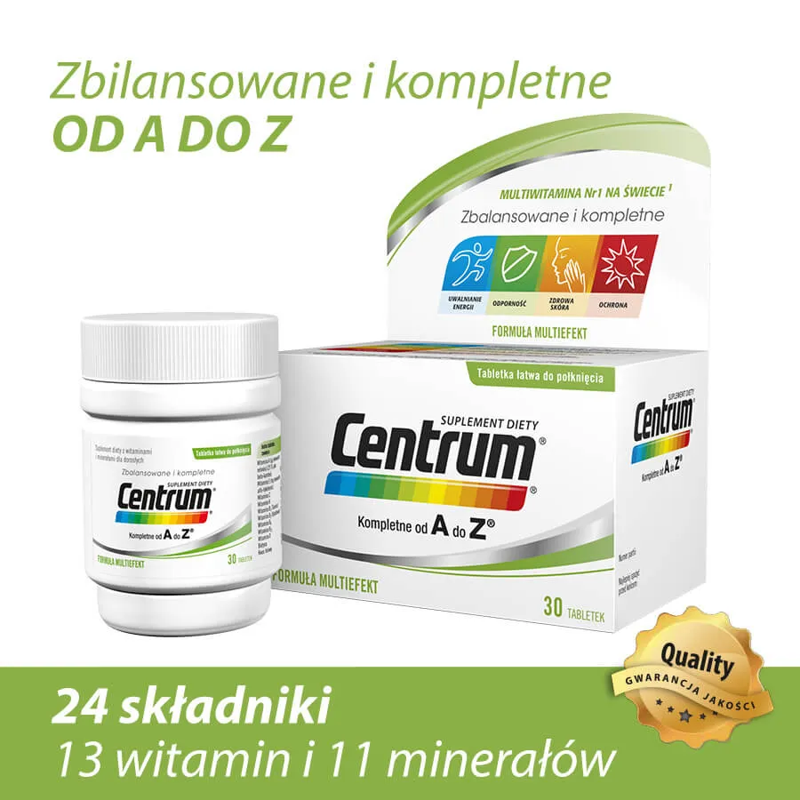 Centrum kompletne od A do Z, suplement diety, 30 tabletek 