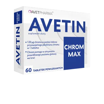 Avetin Chrom Max, suplement diety, 60 tabletek 