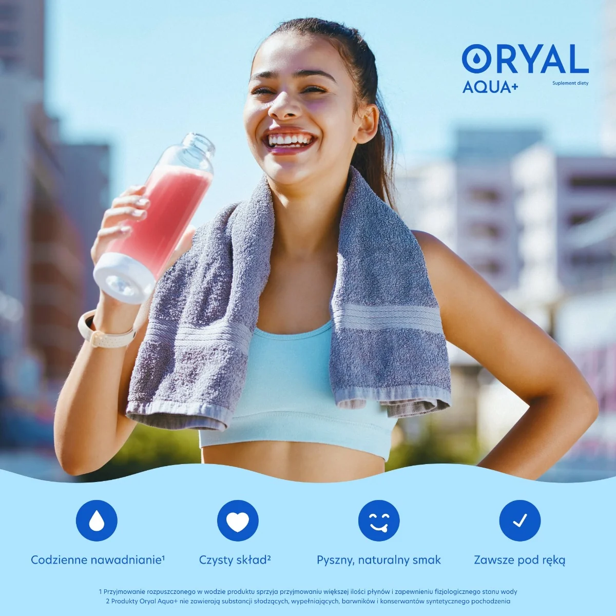 Oryal Aqua+ Wiśnia z nutą wanilii 14 saszetek