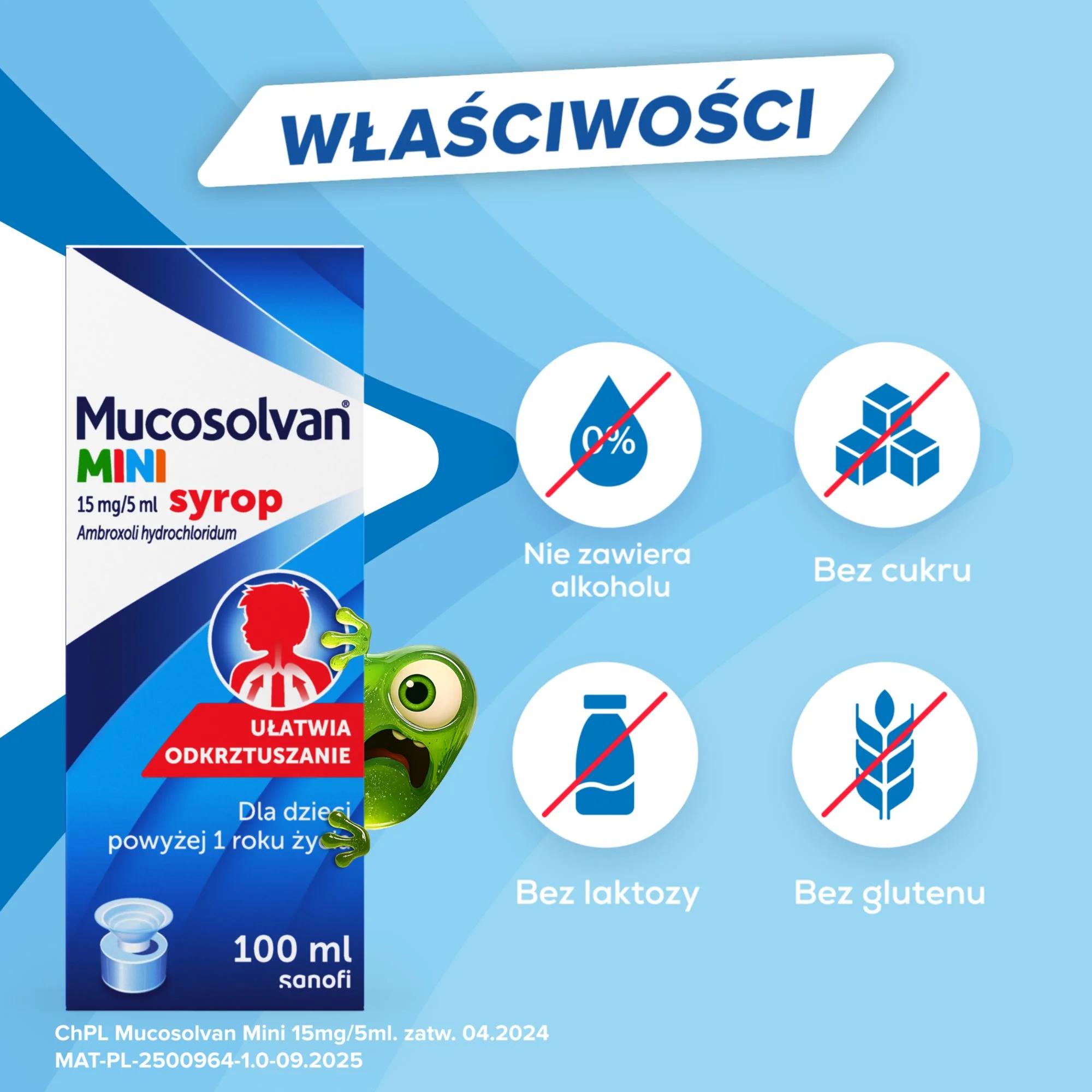 Mucosolvan Mini 15mg/5 ml, syrop, 100 ml