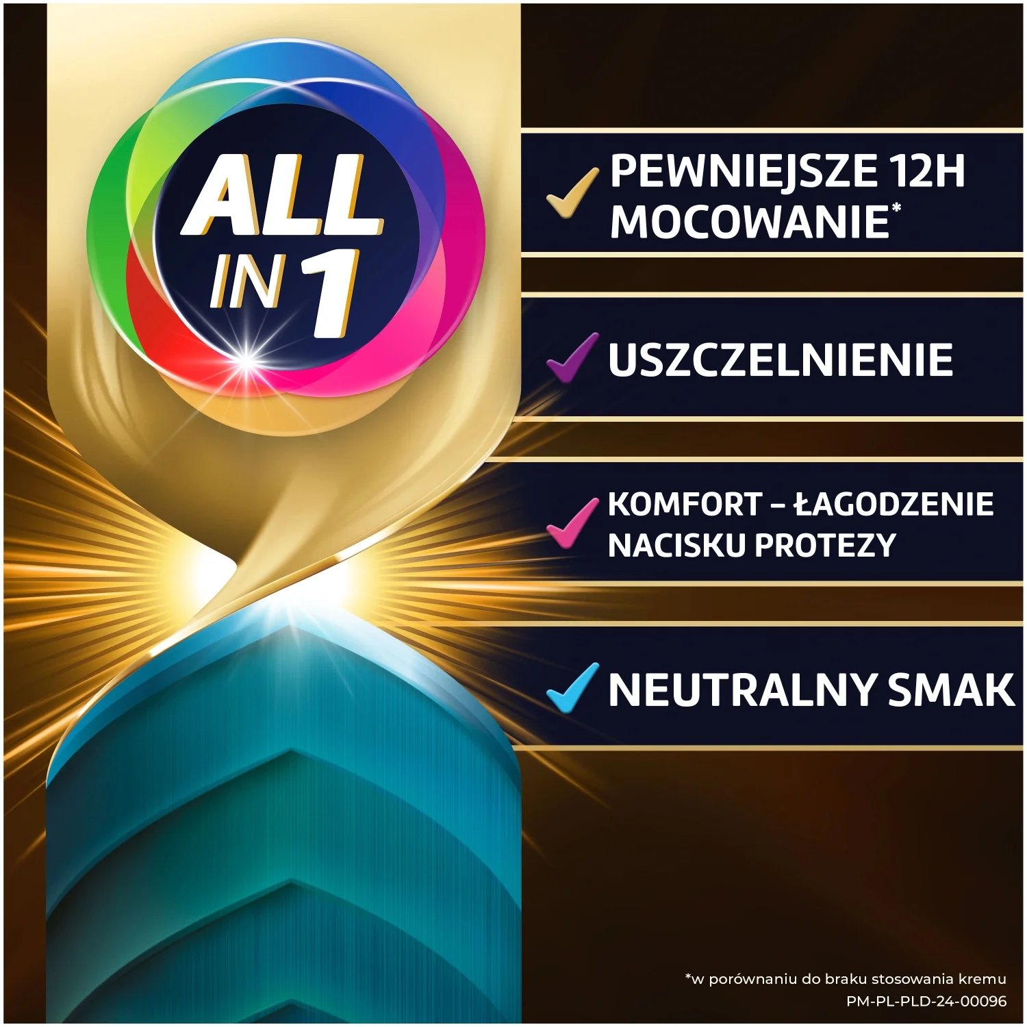 Corega Power Max Supreme All-In 1 krem mocujący do protez zębowych, smak neutralny, 40 g