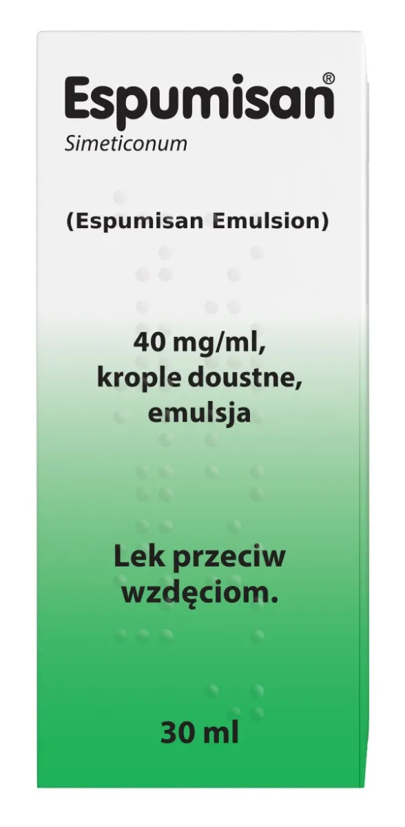 Espumisan 40 mg/ml, krople doustne, emulsja, import równoległy, 30 ml