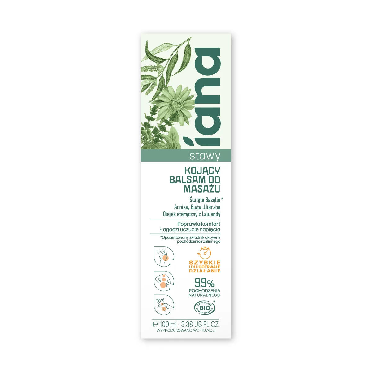 Iana Stawy kojący balsam do masażu, 100 ml