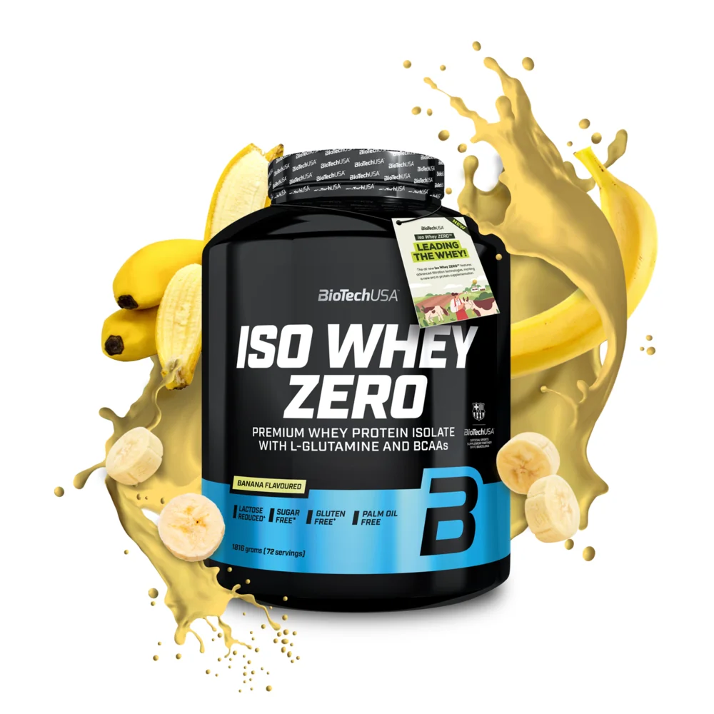 BioTechUSA Iso Whey Zero o smaku banana, proszek, 1816 g