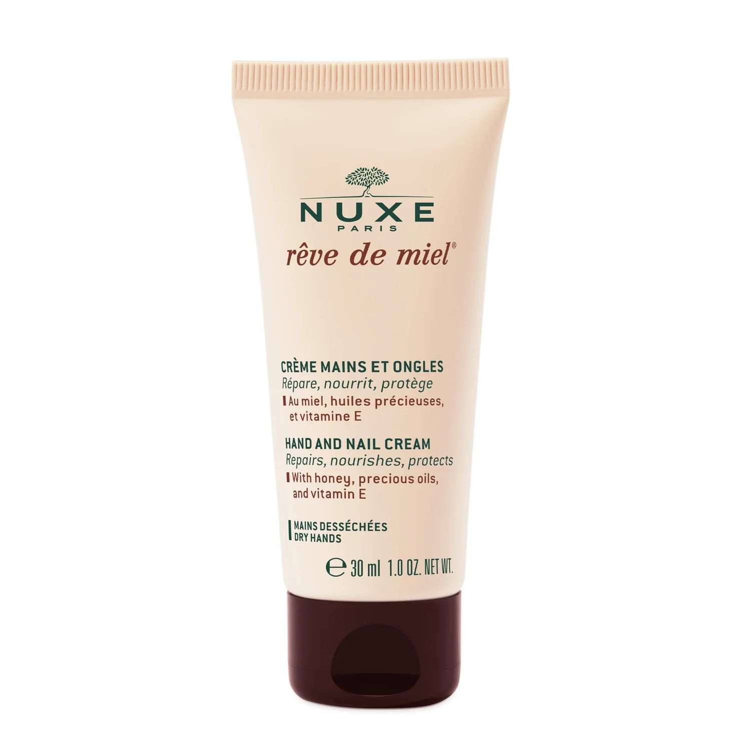 Nuxe Rêve de miel® Zestaw krem do rąk, 30 ml + nawilżająca pomadka do ust, 4 g