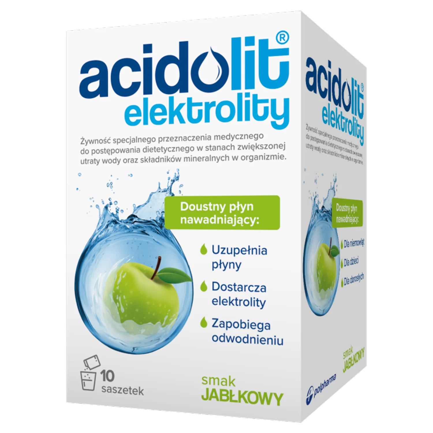 Acidolit proszek, smak jabłkowy, 10 saszetek