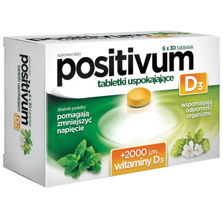Positivum D3, suplement diety, 180 tabletek