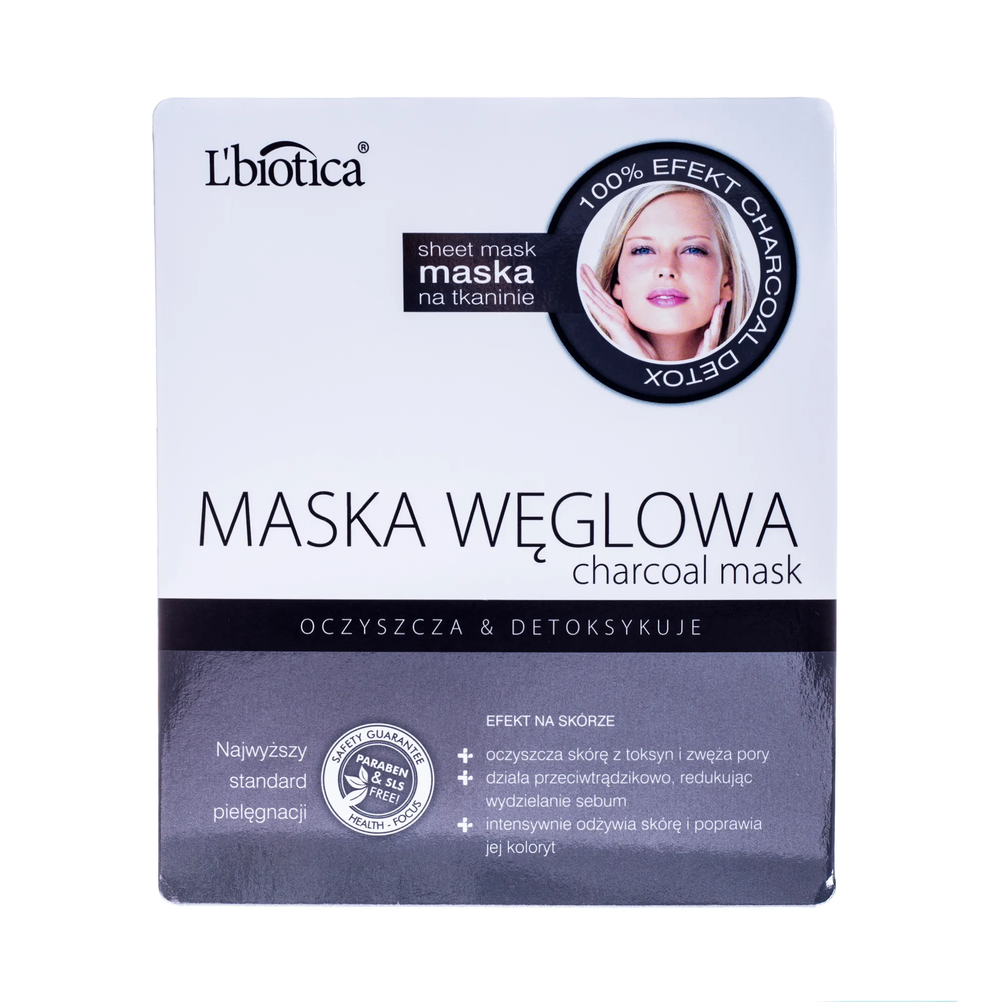 L'biotica Maska Węglowa, oczyszcza i detoksykuje, 23 ml 