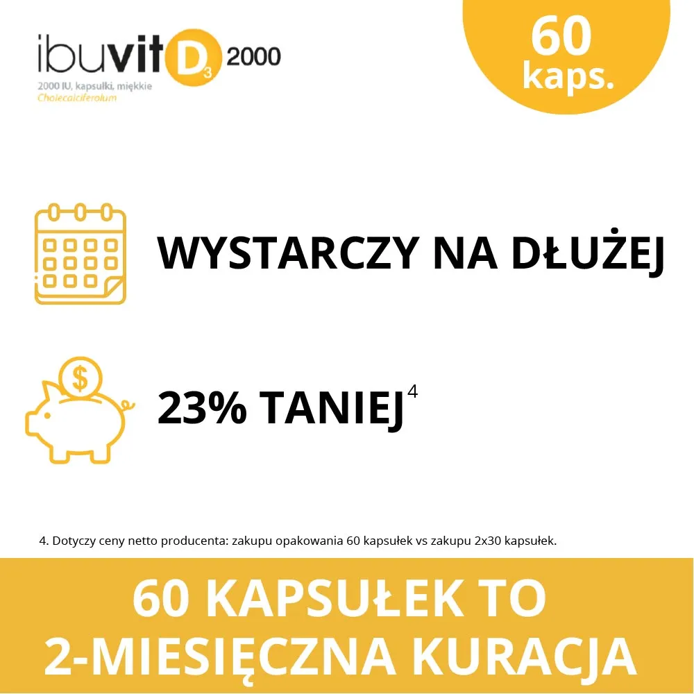 Ibuvit D3 2000 IU, 90 kapsułek 