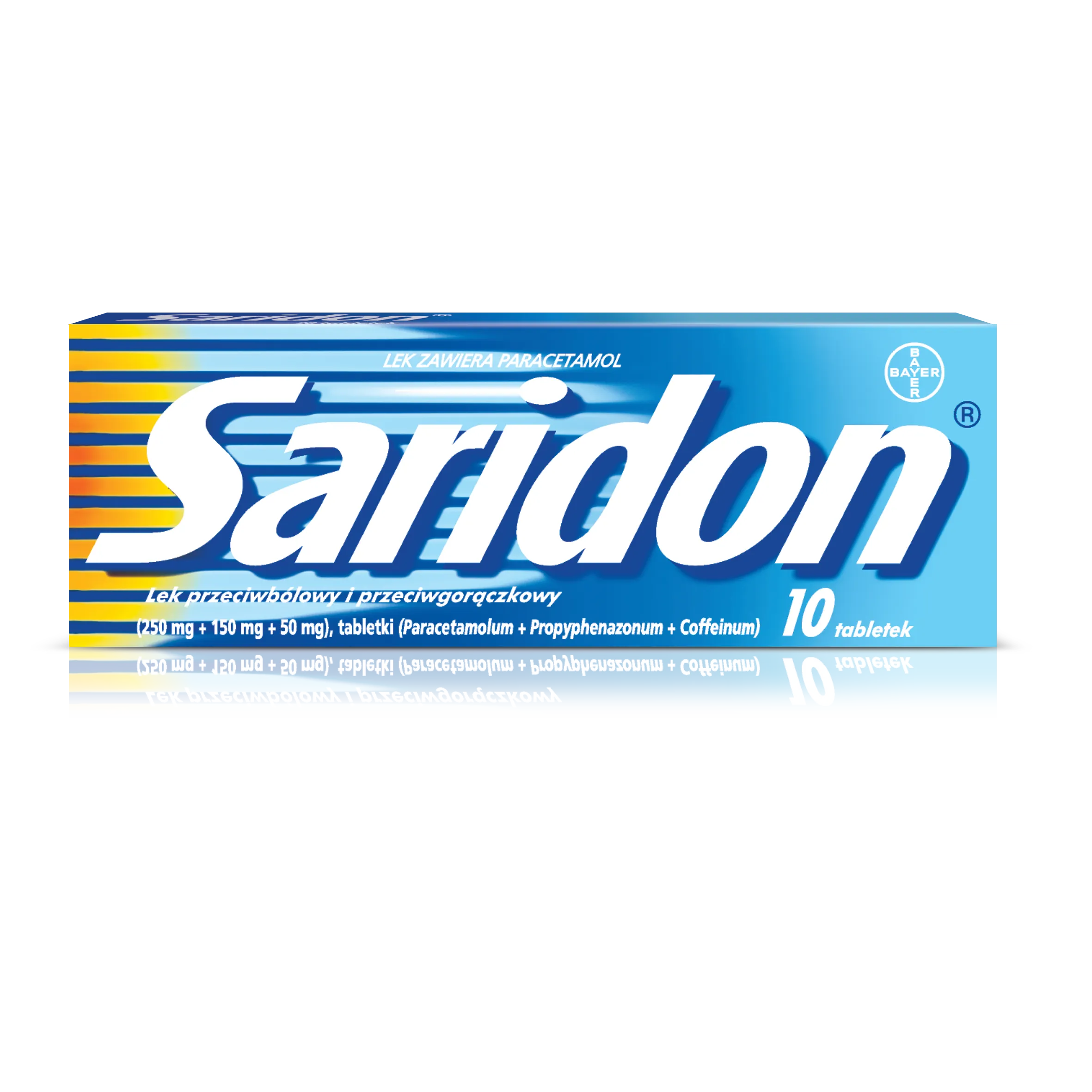 Saridon, 0,25g+0,15g+0,05g, 10 tabletek