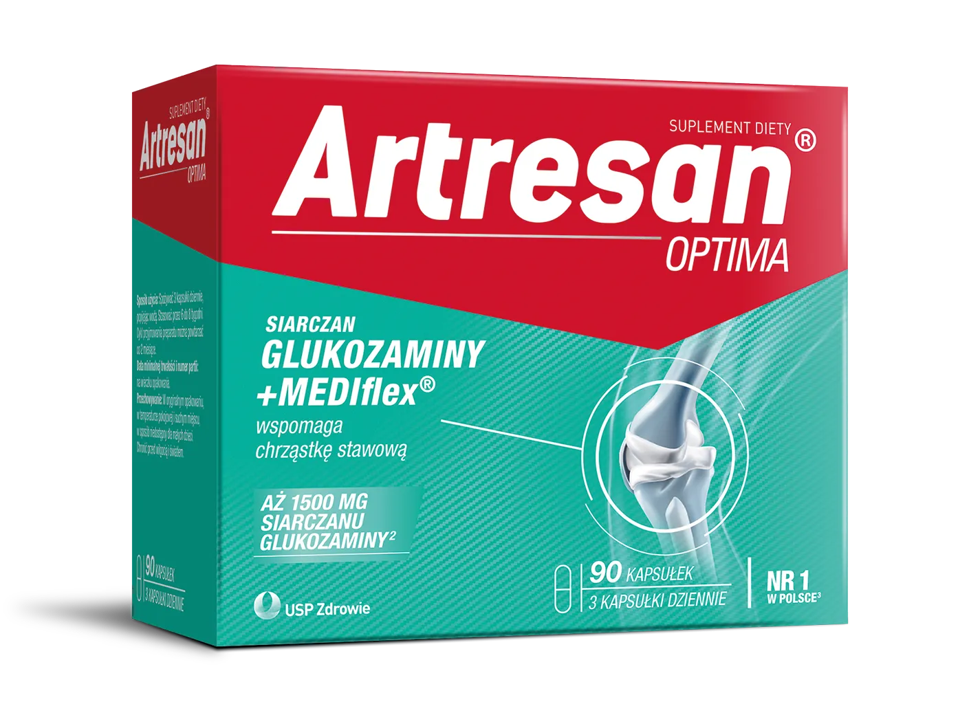 Artresan Optima, suplement diety, 90 kapsułek + pojemnik na tabletki w prezencie