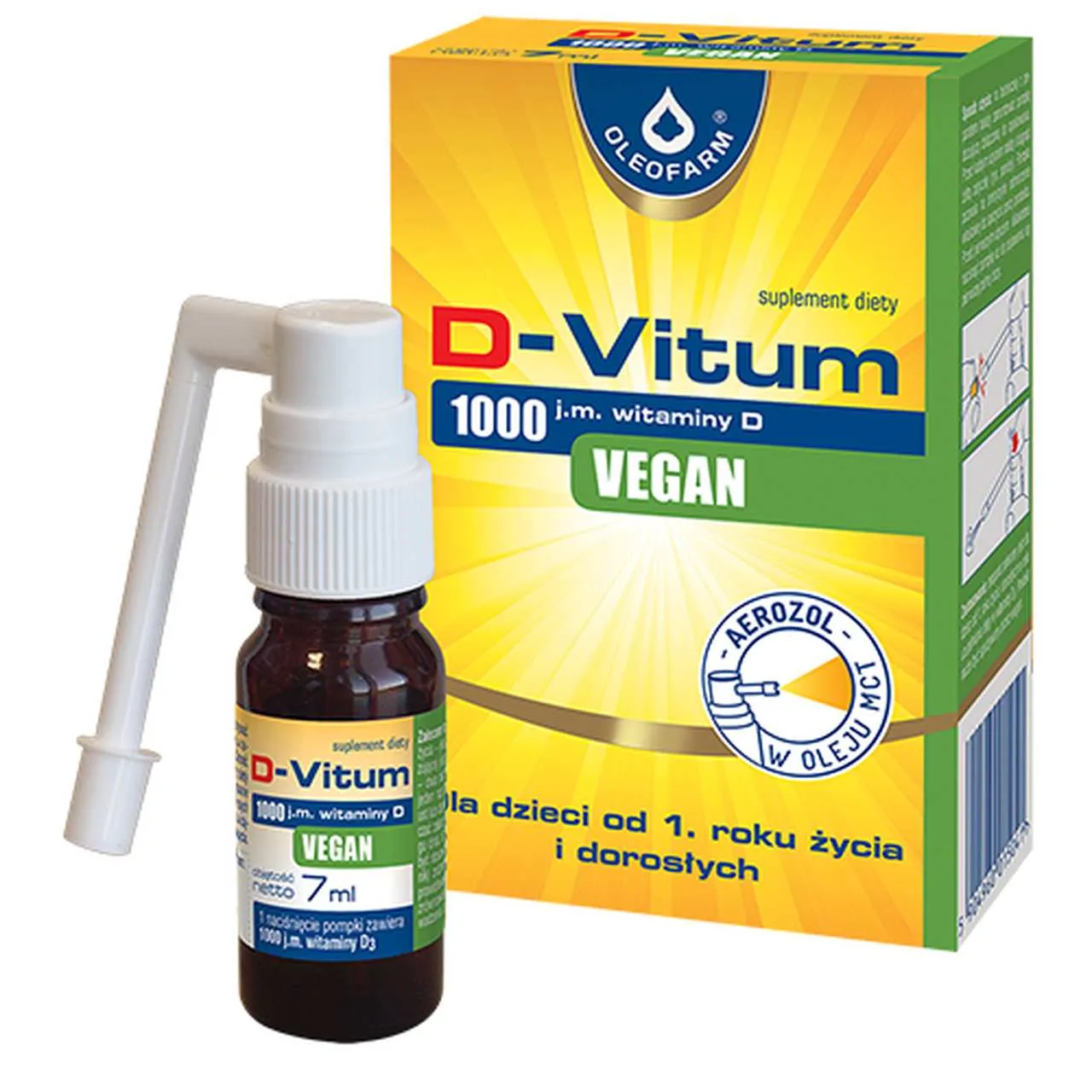 D-vitum Vegan, suplement diety, aerozol, 7 ml