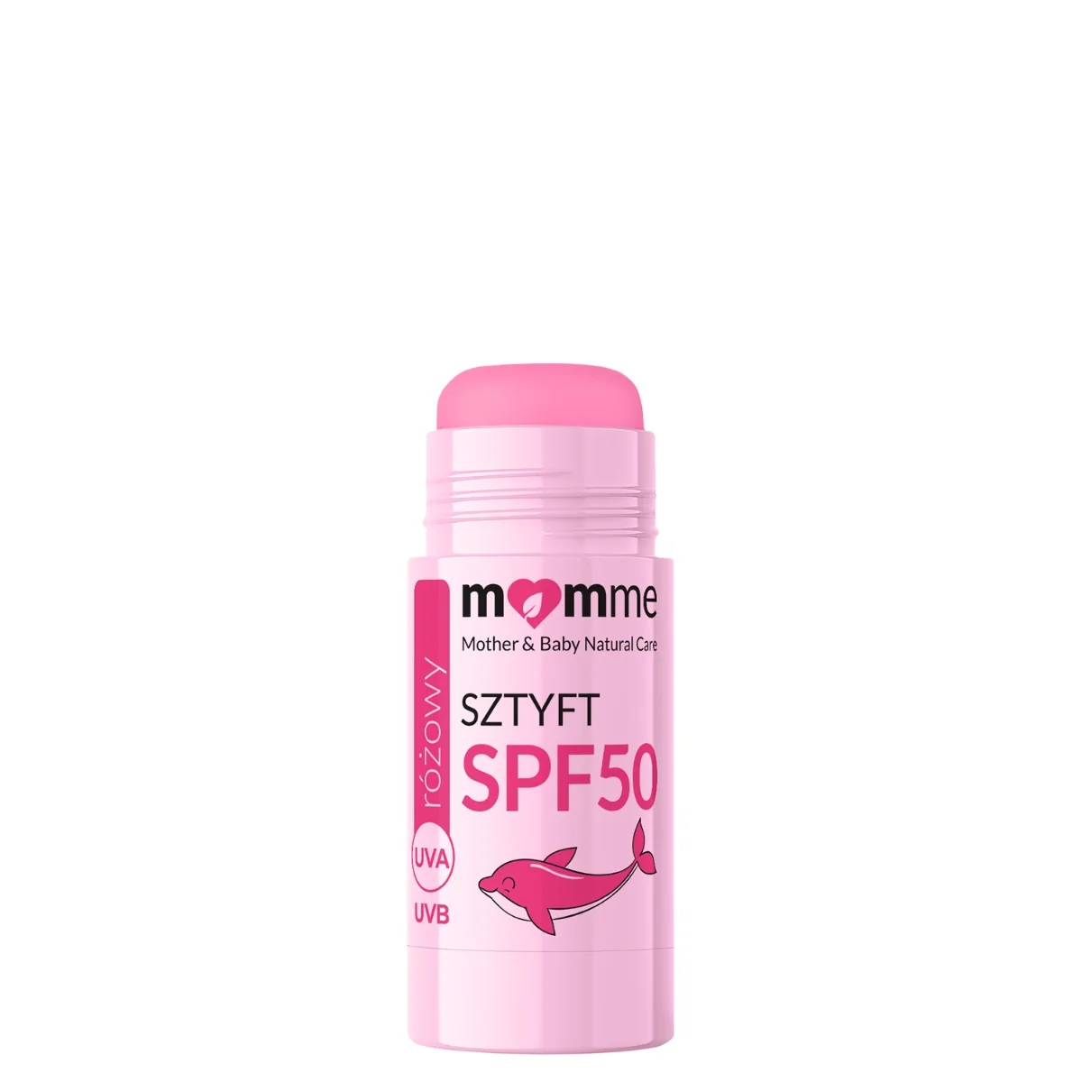 Momme Sztyf SPF 50 różowy, 10 g