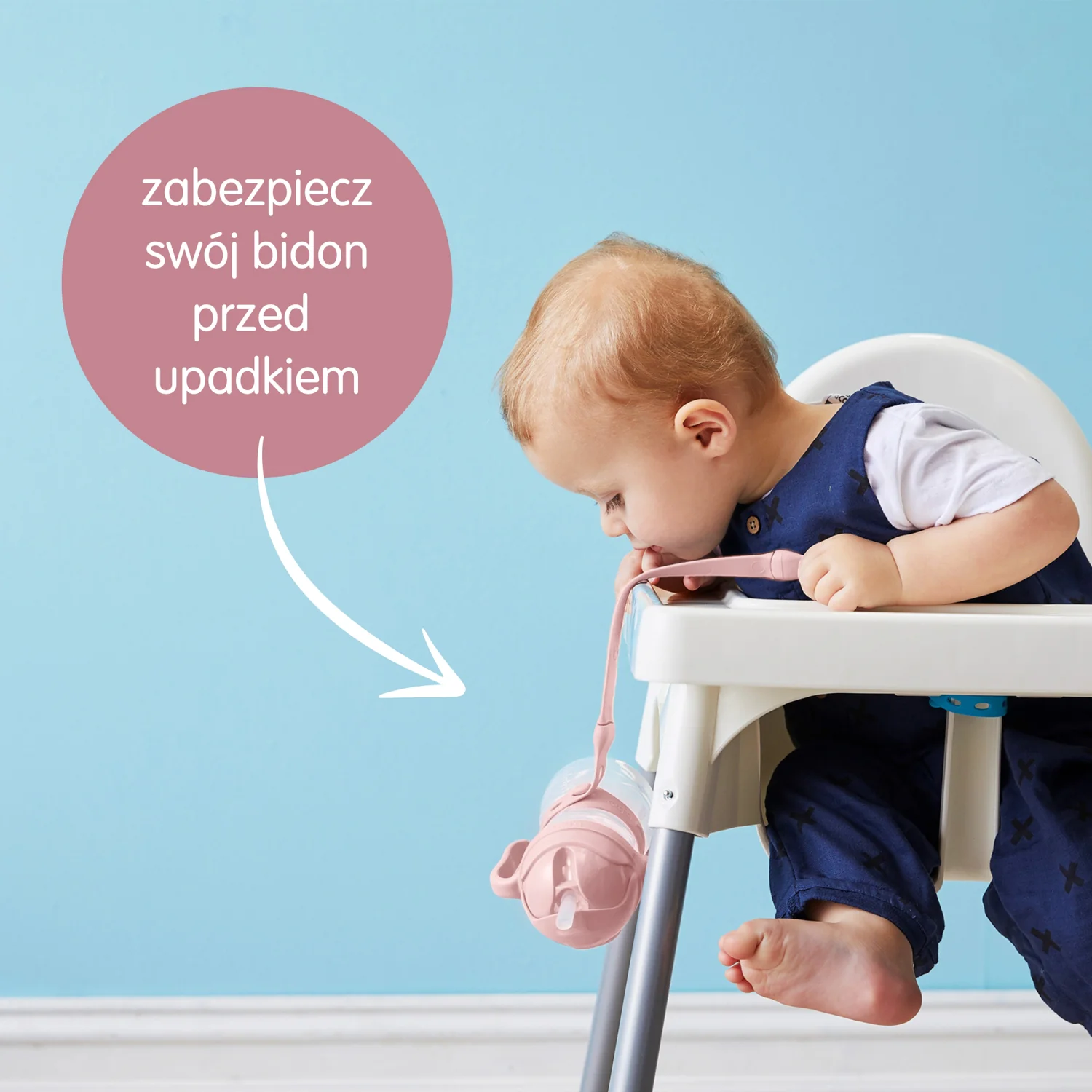 B.box smycz do bidonu różowa, 1 szt.